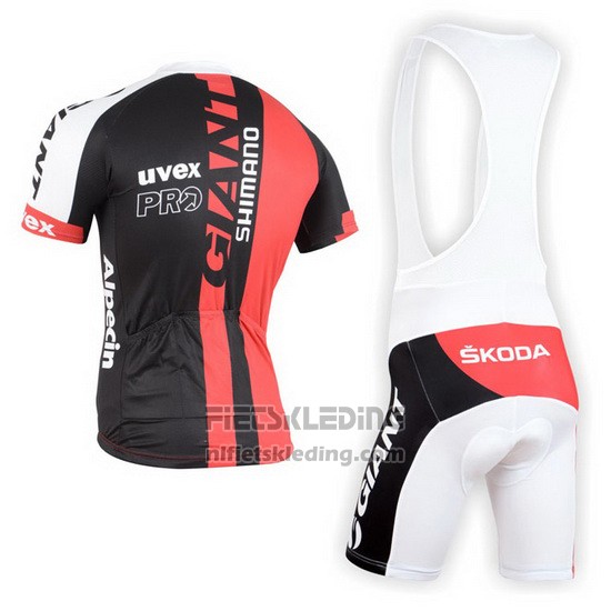 2015 Fietskleding Giant Alpecin Rood en Wit Korte Mouwen en Koersbroek